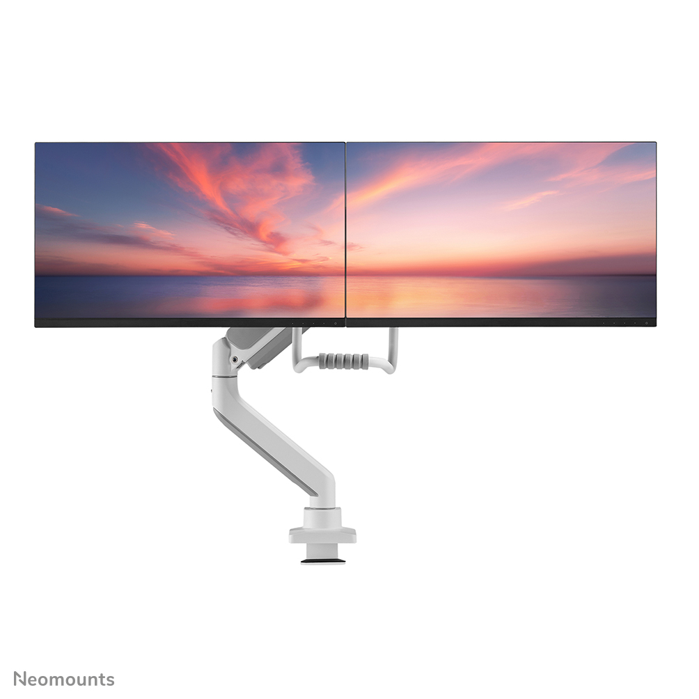 Neomounts DS75-450WH2 Monitorarm 17-32" - Gasfeder - Topfix - 180°-Stopp